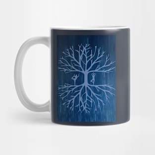 Grounded Trees and Humans Yoga Rain Graphic Mug